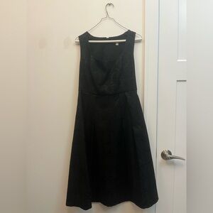 Eva Mendez Black Midi Dress